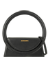 Le Sac Rond, £250, Handbags, Black, Leather, Front view